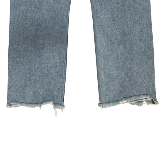 Nuuds Jeans Light Wash Distressed Denim Size 31 Straight Leg Button Fly - Picture 6 of 9